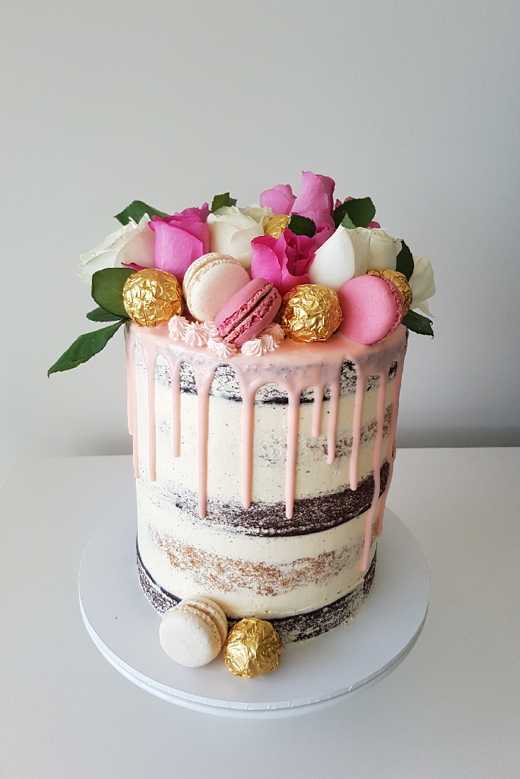 Bridal Shower Drip Cake – bakingjournal.com.au